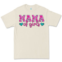 Bone mama of girls floral pattern turquoise heart Premium Tee - Jasminsmagicworld