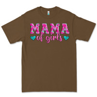 Cacao mama of girls floral pattern turquoise heart Premium Tee - Jasminsmagicworld
