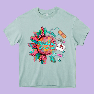Western  Medical Assistant  Medical Instruments Heavy Core Tee Designed By Barkaloodesign