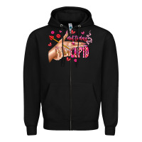 Black Not Today Cupid Zipper Hoodie - CowhideDigitalArt
