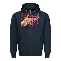 Navy Not Today Cupid Zipper Hoodie - CowhideDigitalArt