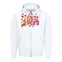White Not Today Cupid Zipper Hoodie - CowhideDigitalArt