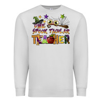 Dove Grey one spook tacular teacher Premium Sweatshirt - BarkalooDesign