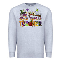 Heather Grey one spook tacular teacher Premium Sweatshirt - BarkalooDesign