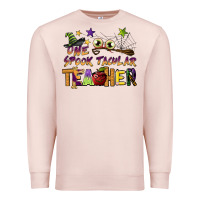 Pale Pink one spook tacular teacher Premium Sweatshirt - BarkalooDesign