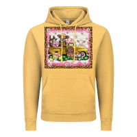 Vintage Mustard Easter Day with farm animals tumbler Vintage Hoodie - HowdyJamesFarm