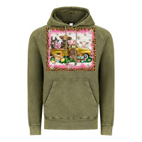 Vintage Olive Easter Day with farm animals tumbler Vintage Hoodie - HowdyJamesFarm