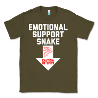 Army Green Mens Crude Humor Inappropriate Emotional Support Snake Halloween Classic Tee - trangStudio