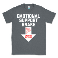 Charcoal Heather Mens Crude Humor Inappropriate Emotional Support Snake Halloween Classic Tee - trangStudio