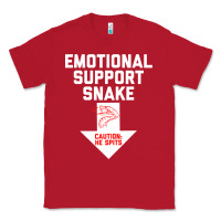 Red Mens Crude Humor Inappropriate Emotional Support Snake Halloween Classic Tee - trangStudio
