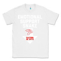 White Mens Crude Humor Inappropriate Emotional Support Snake Halloween Classic Tee - trangStudio