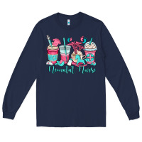 Navy nicu neonatal nurse coffee cups Long Sleeve Tee - OliviaCreatesArt