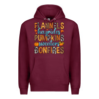 Burgundy Flannels hayrides Premium Hoodie - RanaPortraitStore