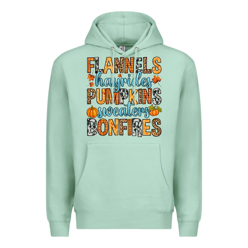 Flannels Hayrides Premium Hoodie by RanaPortraitStore | Teevron