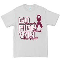 Dove Grey Go Burgundy Fifht Hard Win The Fight Premium Tee - Bettercallsaul