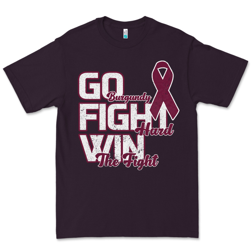 Go Burgundy Fifht Hard Win The Fight Premium Tee by Bettercallsaul | Teevron