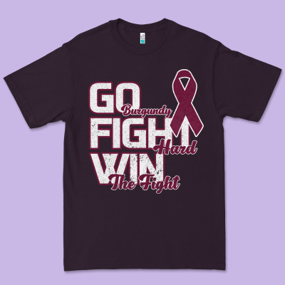 Go Burgundy Fifht Hard Win The Fight Premium Tee Designed By Bettercallsaul