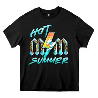Black hot mom summer Heavy Core Tee - BarkalooDesign