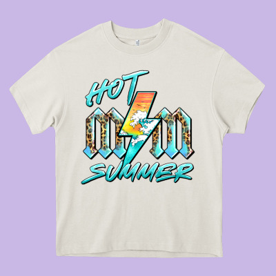 Hot Mom Summer Heavy Core Tee Designed By Barkaloodesign
