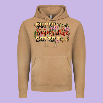 Super Mom Super Wife Super Tired Vintage Hoodie Designed By Cowgirlartshop