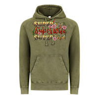 Vintage Olive Super mom super wife super tired Vintage Hoodie - CowGirlArtShop
