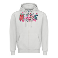 Dove Grey Nurse Valentine Zipper Hoodie - CowhideDigitalArt