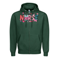 Sports Green Nurse Valentine Zipper Hoodie - CowhideDigitalArt