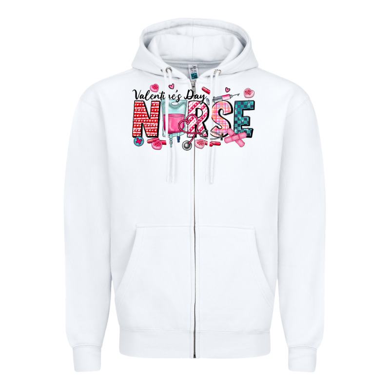 Nurse Valentine Zipper Hoodie by CowhideDigitalArt | Teevron
