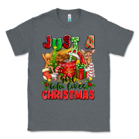 Charcoal Heather just a girl who loves christmas Classic Tee - texasbilliewilder