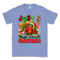 Colony Blue just a girl who loves christmas Classic Tee - texasbilliewilder