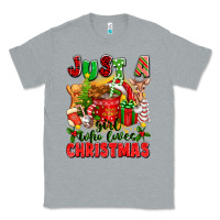 Heather Grey just a girl who loves christmas Classic Tee - texasbilliewilder
