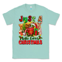 Seafoam just a girl who loves christmas Classic Tee - texasbilliewilder