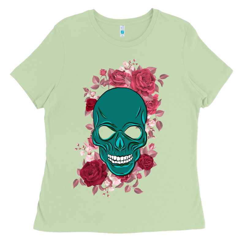 Skull With Flowers Ladies Tee by Bettercallsaul | Teevron