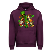 Mauve Wine st patrick's beers flags and hat Urban Hoodie - AdoDesignShop