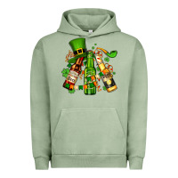 Pigment Oil Green st patrick's beers flags and hat Urban Hoodie - AdoDesignShop