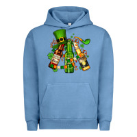 Pigment Pebble Blue st patrick's beers flags and hat Urban Hoodie - AdoDesignShop
