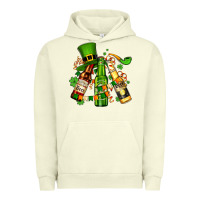 Pigment Pistachio st patrick's beers flags and hat Urban Hoodie - AdoDesignShop