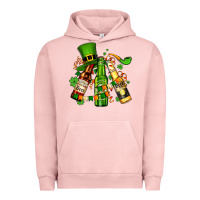 Pigment Salmon st patrick's beers flags and hat Urban Hoodie - AdoDesignShop