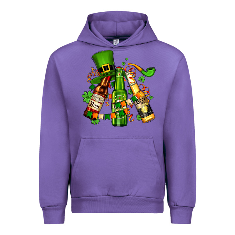 St Patrick's Beers Flags And Hat Urban Hoodie by AdoDesignShop | Teevron