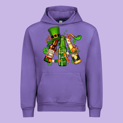 St Patrick's Beers Flags And Hat Urban Hoodie Designed By Adodesignshop
