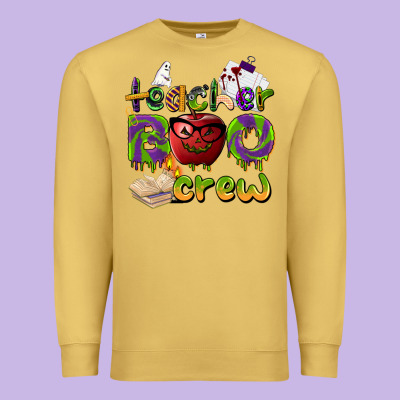 Teacher Boo Crew Premium Sweatshirt Designed By Barkaloodesign