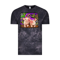 Cloud Black mardi gras western leopard pigs Vintage Tee - Jasminsmagicworld