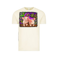 Vintage Arctic mardi gras western leopard pigs Vintage Tee - Jasminsmagicworld
