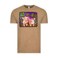 Vintage Coffee mardi gras western leopard pigs Vintage Tee - Jasminsmagicworld