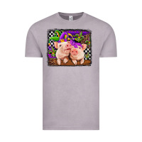 Vintage Zinc mardi gras western leopard pigs Vintage Tee - Jasminsmagicworld