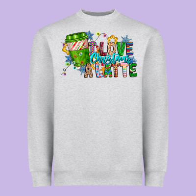 Live Christmas Latte Heavyweight Sweatshirt Designed By Cowhidedigitalart
