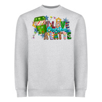 Heather Grey LIve Christmas Latte Heavyweight Sweatshirt - CowhideDigitalArt