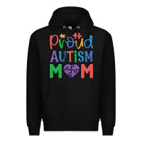 Black Proud Autism Mom Premium Hoodie - CowhideDigitalArt