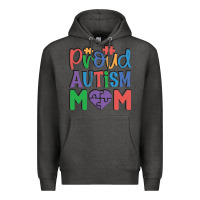 Charcoal Heather Proud Autism Mom Premium Hoodie - CowhideDigitalArt