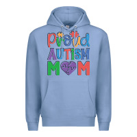 Colony Blue Proud Autism Mom Premium Hoodie - CowhideDigitalArt